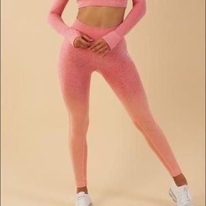 Gymshark Ombré Seamless leggings in peach/coral